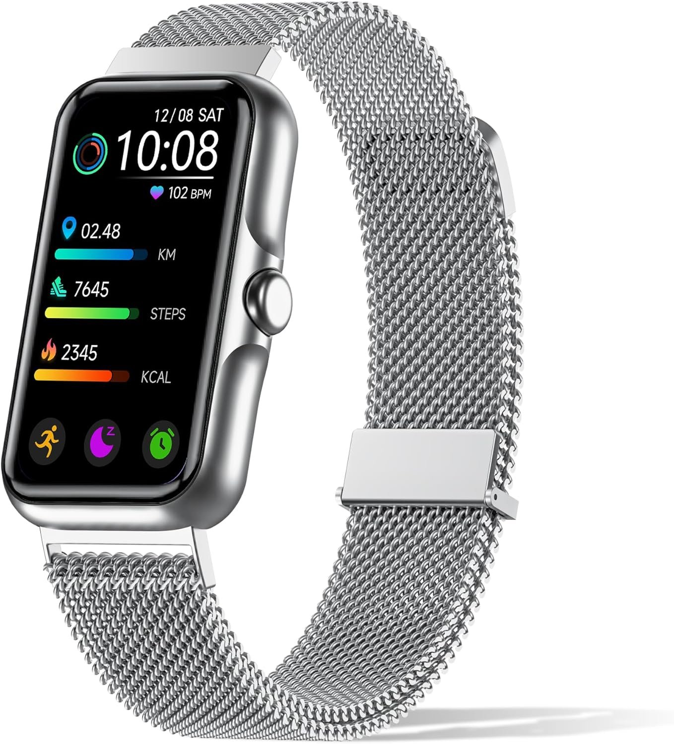 Health Fitness Tracker, Smart Watch with 24/7 Heart Rate and Blood Oxy-gen Monitor, Sleep Tracker with IP68 Waterproof, Activity Tracker Pedometer Step Counter for Women Men