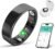 BIEMHA IP68 Waterproof Smart Ring – Fitness & Health Tracker with Sleep/Exercise Monitoring, Unisex for Women Men, iOS & Android Compatible, Long Lasting Battery Life, No Subscription (Black, 8)