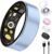 Smart Ring for Women Men, Health Tracker with Heart Rate/Blood Oxygen/Blood Pressure/Sleep Monitoring/Step Counting, IP68 Waterproof Fitness Ring, No App Fees for iPhone & Android (Blue, 7#)