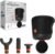Sharper Image Mini Massage Gun, Powerboost Palm Rechargeable Deep Tissue Percussion Handheld Massager, 4 Adjustable Speeds, 4 Attachment Heads, Full Body Muscle Pain Relief Gift, Black