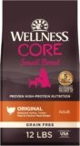 Wellness CORE Small Breed Adult Dry Dog Food, Grain Free Kibble, Natural, High Protein, Turkey and Chicken Recipe, 12 lb Bag