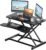 Standing Desk Converter 32 Inch, Height Adjustable Sit-Stand Workstation, Dual Monitor Riser with Wide Keyboard Tray – Office & Home Use, Black (Black)