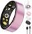 Smart Ring for Women Men, Health Tracker with Heart Rate/Blood Oxygen/Blood Pressure/Sleep Monitoring/Step Counting, IP68 Waterproof Fitness Ring, No App Fees for iPhone & Android (Lavender Pink, 7#)