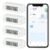 Smart Digital Thermometer Hygrometer, WiFi Indoor Temperature Humidity Sensor with App Alerts, Mini Room Temperature Meter with Data Storage and Export, Compatible with Alexa. 4PCS
