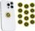 EMF Stickers Blocker Chip Neutralize Shield Protection for Cell Phones cased and Electronic Devices WiFi 5G Tablets Laptops Computers TV Monitors(12 Pcs Glod)