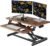 JOY worker Standing Desk Converter, 32″ Wide Height Adjustable Sit Stand Up Desk Riser with Keyboard Tray, Desktop Workstation Riser for Home Office Computer Laptop, Particle Board, Rustic