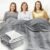 Preboun 80 x 60 Inch Large Emf Faraday Blanket for Pregnant Babies, Emf Blanket Protection Two Sides Using for Beds Couches Travel (Flannel, Grey)