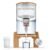 Invigorated Water pH Recharge Glass Alkaline Water Dispenser Filter System – Countertop Purifier Pitcher for Home and Office – High pH Pure Drinking Water Filtration – 36 Cups (Bamboo Classic Set)
