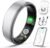 Smart Ring for Women Men, Health Fitness Tracker Ring with Heart Rate/Sleep Tracker/Blood Oxygen/HRV/Stress/Calorie/Steps, IP68 Waterproof for iOS & Android, No APP Fees(Silver,8#)
