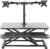 VIVO Height Adjustable 32 inch Standing Desk Converter with Dual 13 to 30 inch Monitor Stand, Sit Stand Monitor Mount and Desk Riser, Black, DESK-V000K-M2