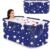 Portable Foldable Bathtub,Foldable Soaking Bathtub for Adults, Freestanding Bathtubs, Hot Bath Tub, Ice Bath, Family Bathroom SPA Tub 47.2×19.7×21.7inch (Star)