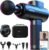 RENPHO Active+ Percussion Massage Gun, Fathers Day Dad Gifts, 5 Adjustable Speeds for Back, Neck, Muscle Recovery – App Controlled Guided Courses, Carry Case for Professional Athlete, Gym and Travel