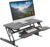 Mount-It! 38 Inch Standing Desk Converter – Gas Spring Sit Stand Desk Riser for Dual Monitors – Height Adjustable Desktop Workstation with Keyboard Tray – Black