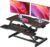 Standing Desk Converter 32 inch, Height Adjustable Sit Stand Desk Riser, Quick Sit to Stand Tabletop Dual Monitor Riser Workstation for Home Office with Keyboard Tray, Black