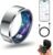 Smart Ring for Women & Men, Health & Fitness Tracker with Heart Rate/Sleep Monitoring/Blood Pressure,5ATM Waterproof,Activity Trackers with Free App,Stylish Fitness Ring Birthday Gift(Size 10, Silver)