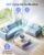 Air Purifiers for Bedroom Home, MOOKA HEPA Air Purifier for Home Pets with Fragrance Sponge for Smoke Dust Pollen Dander Odor, Small Air Cleaner with Sleep Mode Night Light Timer, KJ067L, White