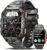 Military Smart Watches for Men (Answer/Make Calls), Watches for Men with Blood Pressure/Heart Rate/Sleep/100+ Sport Modes, 2.02” Fitness Smart Watch, Waterproof Fitness Tracker for Android and iPhone