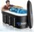 Wxtkkom Upgraded 175-Gal Oval Ice Bath Tub with Air Ring, Portable Drop-In Bathtubs for Cold Plunge – Foldable, Inflatable, Multi-Layered, with Lid, for Athletes & Adults, Home Gym Outdoor