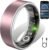 Smart Ring for Women & Men – IP68 Waterproof Fitness Tracker with Long Lasting Batteries, 28-Language App, Sleep/Step/Heart Rate Monitor, Compatible with iOS & Android (Pink, 7)