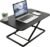 VIVO Ultra-Slim Single Top Height Adjustable Standing Desk Riser, Compact Sit Stand Desktop Converter for Monitor or Laptop, Steel, Black, DESK-V001J