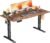 63 Inch Electric Standing Desk, Height Adjustable Sit Stand Up Desk, Computer Workstation Home Office Gaming Rising Table with Memory Preset Splice Board, Rustic Brown
