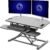VIVO Extra Wide 38 inch Corner Desk Converter, K Series, Height Adjustable Sit to Stand Riser, Dual Monitor and Laptop Workstation with Wide Keyboard Tray, Black, DESK-V000KL
