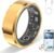 Smart Ring for Women & Men, Smart Rings Health Tracker with Heart Rate, Sleep Monitoring, Long Lasting Battery, IP68 Waterproof Fitness Ring for iOS & Android, No Subscription Fee (Gold, #6)