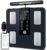 GE Smart Scale for Body Weight: 8-Electrode Digital Bathroom Scale for Weight Fat BMI Muscle Mass Full Body Composition Analyzer 50 Measurements Bluetooth Highly Accurate Weighing Machine 400lb Black