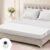Bwarm Waterproof Heated Mattress Pad, ETL Certified Bed Warmer with 9 Heat Settings, 1-12 Hours Auto Off Deep Pocket, Machine Washable, White Foot King 78″ W x 24″ L