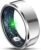 Smart Ring for Women Men, Fashion Minimalist Fitness Ring & Sleep Tracker Rings with Heart Rate, Blood Pressure, Waterproof Health Ring, Nice Gifts for Women, No Subscription (Size 8, Silver)