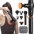 NAPRE 3-in-1 Detachable Massage Gun with Heat,Mini Massage Gun Deep Tissue with Extension Handle,Portable Handheld Percussion Muscle Massager for Back/Neck/Body,Small & Quiet,5 Heads,with Case