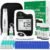 CareLiving BGM101 Blood Glucose Monitor Kit, 100 Test Strips, 100 Lancets, 1 Blood Glucose Meter, 1 Lancing Device, Diabetes Testing Kit, Portable Blood Sugar Test Kit, Glucometer Kit for Home, black