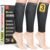 BLITZU 3 Pairs Calf Compression Sleeves for Men and Women. Footless Compression Socks & Leg Support for Running, Travel, Nursing, Fitness. Shin Splints Pain Relief & Reduce Swelling Black L-XL