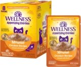 Wellness Appetizing Entrées Mousse Adult Wet Cat Food, Natural, Protein Rich, Grain Free, Chicken Recipe, 1.4 oz, Pack of 8 Pouches