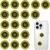 18 Pcs Emf Blocker for Cell Phone,Radiation Blocker,Emf Stickers for Cell Phone,A Practical Gift for Tech Lovers for Smart Phones/Tablets/Laptops Electronic Devices Blockers(Gold)