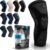 POWERLIX Knee Compression Sleeve – Best Knee Brace for Men & Women – Knee Support for Running, Basketball, Weightlifting, Gym, Workout, Sports, (Black, Large)