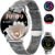Jugeman Smart Watch for Women, Womens Watch with 24/7 Health Tracking, Bluetooth Calls, Step Heart Rate Sleep Monitor, IP68 Waterproof Wrist Smartwatch for Work Sports, Gift for Women (Silver)