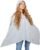 Halsa EMF Protection Poncho Blanket with Hood – Silver Fiber Anti Radiation Shawl Wrap, Faraday Fabric Wearable Blanket Blocks 5G RF WiFi Bluetooth – 72″x28″ Grey, Men & Women