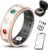 Smart Ring for Women,Fitness & Activity Tracker with Blood Pressure/Heart Rate Monitor, Sleep Tracker, Step Counter, IP68 Waterproof Ring for iOS&Android,Fast Charge,No Subscription (Rose Gold,Size9）