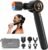 NAPRE Massage Gun with Heat and Cold,Massage Gun Deep Tissue with Extension Handle & 3 Adjustable Angles,Handheld Percussion Back Massager for Muscle/Neck/Body Pain Relief,6 Heads,with Case