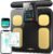 RunStar 8-Electrode Scale for Body Weight, Accurate Body Composition Scale with BMI Body Fat Muscle Mass 28 Metrics, Rechargeable Body Analyzer with Large Colorful Screen Handle, 400lb, BlackGold