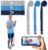 Beginner Bands Set of 6 by Justin Agustin – Specifically Designed for Total Beginners – Gentle Exercise Bands for Seniors & Limited Mobility – Soft Fabric – Home Gym Equipment. Incl. Door Kit & Bag