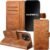 EMF Protection Anti Radiation Flip Folio Case for iPhone 13 Pro, Genuine Leather, FCC & NVLAP Lab Tested Up to 99% Radiation Reduction, Wallet Cover w Card Holder & Stand Function, Brown